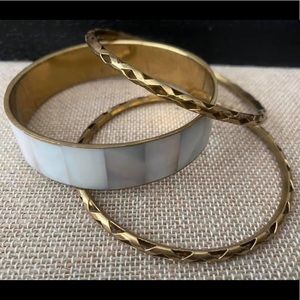 TOH Mother of Pearl Brass Bangles